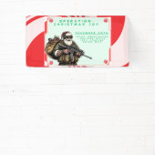Grappige Militair/Kerstman Spandoek (Insitu)