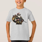 Grappige Militair/Kerstman T-shirt (Voorkant)