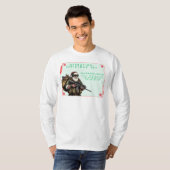 Grappige Militair/Kerstman T-shirt (Voorkant volledig)