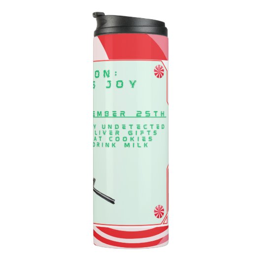 Grappige Militair/Kerstman Thermosbeker (Geroteerd rechts)
