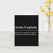 Grappige Militaire Leger Kapitein Definitie Cadeau Kaart (Gele Bloem)