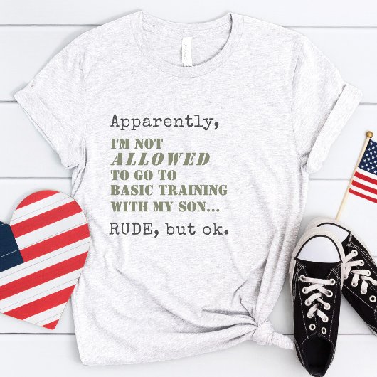 Grappige Militaire Moeder Basis Training Going Awa T-shirt