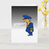 Grappige militaire vrouw die je mist kaart (Gele Bloem)