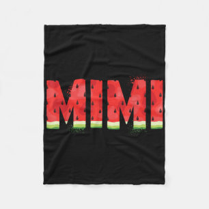Grappige Mimi Watermeloen Zomer Fruit Familie Matc Fleece Deken