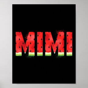 Grappige Mimi Watermeloen Zomer Fruit Familie Matc Poster