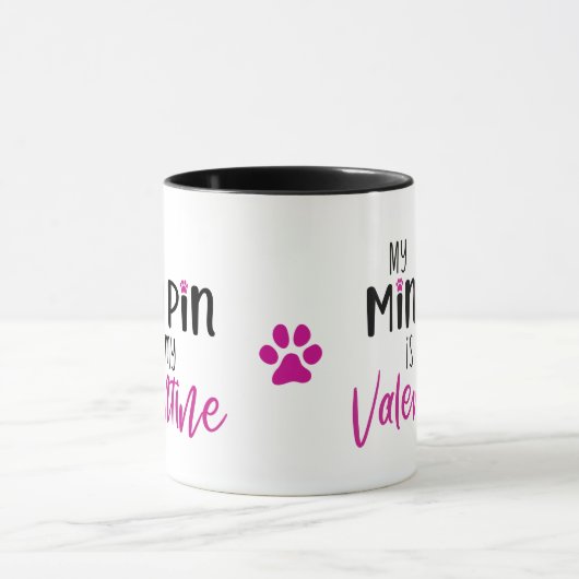 Grappige Min Pin Valentijnsdag Mok (Midden)