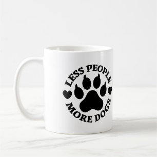 Grappige Minder Mensen Meer Honden Pootafdruk Koffiemok