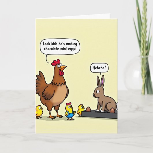 Grappige Mini Eieren Scene Kaart (Voorkant)