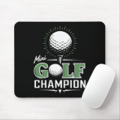 Grappige Mini Golf Miniatuur Golf Kampioen Golfer Muismat (Met muis)