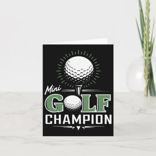 Grappige Mini Golf Miniatuur Golfen Champion Golfe Kaart (Voorkant)
