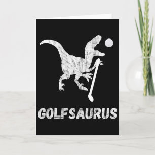 Grappige Mini Golf Speler Golf Dinosaur Golfer T-r Kaart