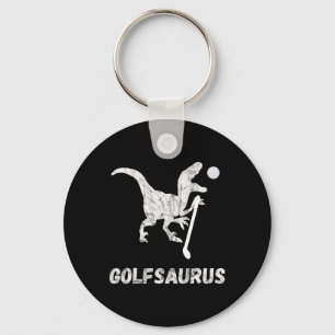 Grappige Mini Golf Speler Golf Dinosaur Golfer T-r Sleutelhanger