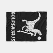 Grappige Mini Golf Speler Golf Dinosaurus Golfer T Fleece Deken (Voorkant (Horizontaal))