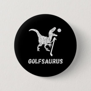 Grappige Mini Golf Speler Golf Dinosaurus Golfer T Ronde Button 5,7 Cm