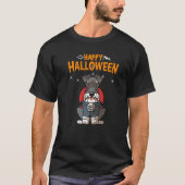 Grappige miniatuur Schnauzer Vampier Kostuum Hond  T-shirt (Voorkant)