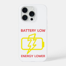Grappige Minimaal Laag Batterij Waarschuwings Tele