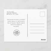 Grappige Minimal Santa Claus Christmas Corporate Briefkaart (Achterkant)