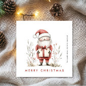 Grappige Minimal Santa Claus Christmas Corporate Feestdagenkaart