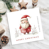 Grappige Minimal Santa Claus Christmas Corporate Feestdagenkaart