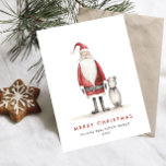 Grappige Minimal Santa Claus Christmas Corporate Feestdagenkaart<br><div class="desc">Verrassend en vreugde voor je naaste en maak de viering onvergeeflijk. Voor verdere aanpassing,  te klikken gelieve de "pas verder"verbinding aan en ons ontwerphulpmiddel te gebruiken om deze sjabloon te wijzigen.</div>