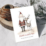 Grappige Minimal Santa Claus Christmas Corporate Feestdagenkaart<br><div class="desc">Verrassend en vreugde voor je naaste en maak de viering onvergeeflijk. Voor verdere aanpassing,  te klikken gelieve de "pas verder"verbinding aan en ons ontwerphulpmiddel te gebruiken om deze sjabloon te wijzigen.</div>