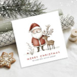Grappige Minimal Santa Claus Christmas Corporate Feestdagenkaart<br><div class="desc">Verrassend en vreugde voor je naaste en maak de viering onvergeeflijk. Voor verdere aanpassing,  te klikken gelieve de "pas verder"verbinding aan en ons ontwerphulpmiddel te gebruiken om deze sjabloon te wijzigen.</div>