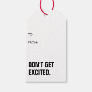 Grappige Minimale Nieuwigheid Verjaardag Cadeaulabel