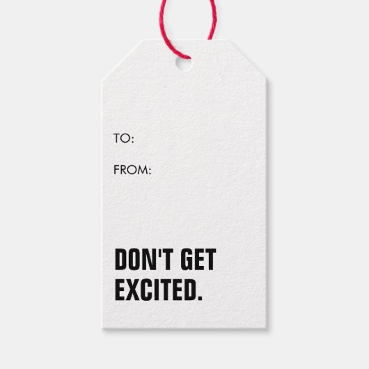 Grappige Minimale Nieuwigheid Verjaardag Cadeaulabel (Voorkant)