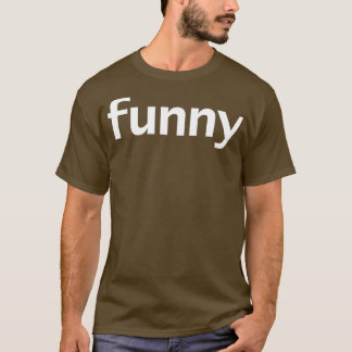 Grappige minimale typografie witte tekst t-shirt