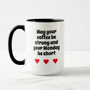 Grappige minimale zwart-wit elegante typografie mok