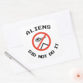 Grappige minimalistische aliens deden het niet vierkante sticker (Envelop)