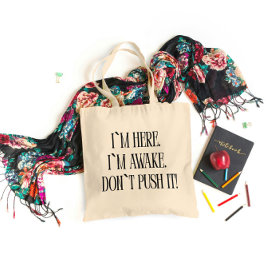 Grappige Minimalistische Boodschappentas Tote Bag