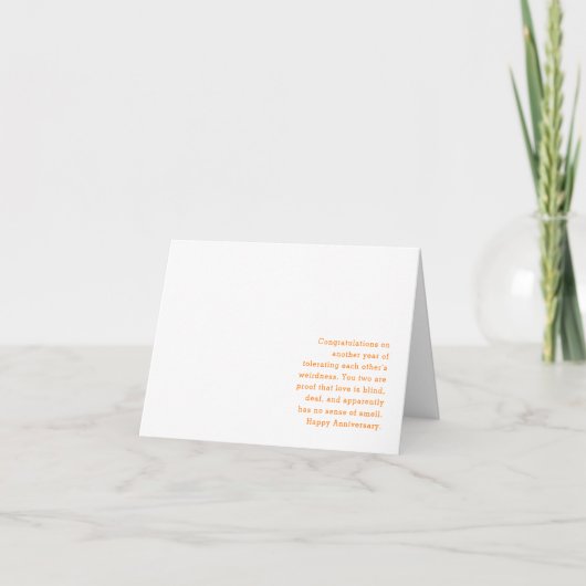 Grappige minimalistische bruiloft Jubileum Kaart (Voorkant)