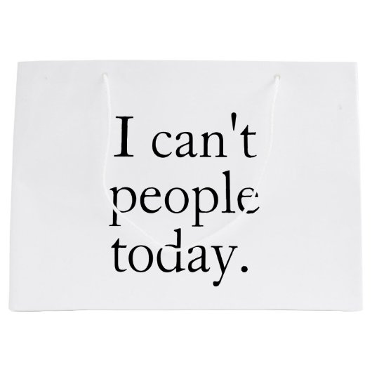 Grappige minimalistische cadeautas | Ik kan vandaa (Voorkant)