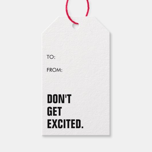 Grappige Minimalistische Eenvoudige Kerst Cadeaulabel (Voorkant)