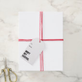 Grappige Minimalistische Eenvoudige Kerst Cadeaulabel (Met Touw)
