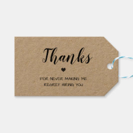 Grappige minimalistische harten medewerker waarder cadeaulabel