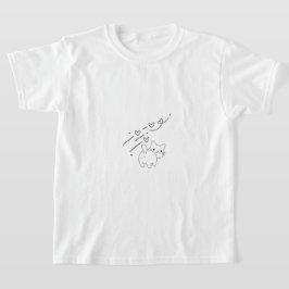 Grappige Minimalistische Kat Kinderen T-shirt