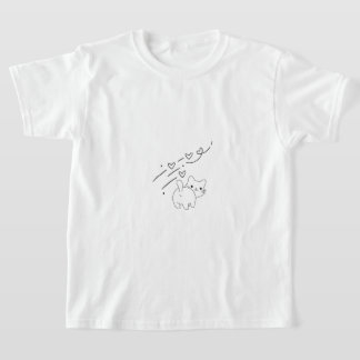 Grappige Minimalistische Kat Kinderen T-shirt