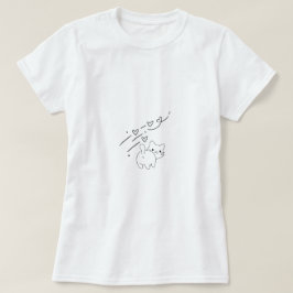 Grappige Minimalistische Kat T-shirt