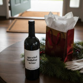 Grappige minimalistische kerst Humor vakantie Wijn Etiket