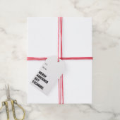 Grappige minimalistische Merry Awkward Gift Exchan Cadeaulabel (Met Touw)