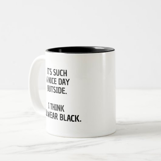 Grappige minimalistische Mok voor de modieuze Mood (Voorkant links)