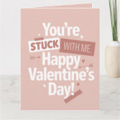 Grappige Minimalistische Retro Pop Valentijnsdag  Kaart (Voorkant)