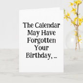 Grappige minimalistische schrikkeldag verjaardag kaart (Gele Bloem)