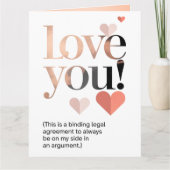 Grappige Minimalistische Valentijnsdag kaart (Voorkant)