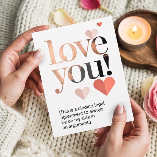 Grappige Minimalistische Valentijnsdag kaart