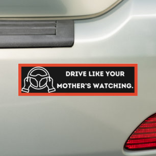 Grappige Minimalistische Veilige Rijsticker Bumpersticker