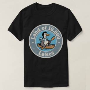 Grappige  Minnesota Loon Bird Kano Retro T-shirt