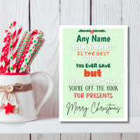 Grappige Mint Groene Custom Name Sobriety Kerst